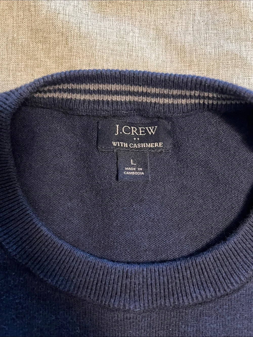 J. Crew Men's Dark Navy Crewneck Sweater